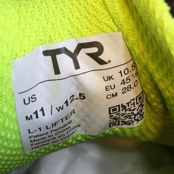 TYR L-1 Lifter Limited Edition Attak Yellow Black Weightlifting Shoes Men's 11 - Picture 7 of 7